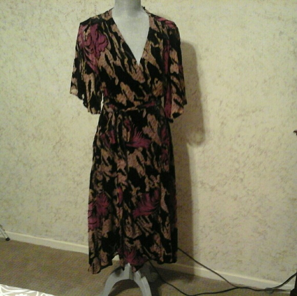 calf length wrap dress